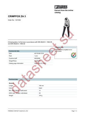 1201882 datasheet  